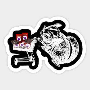 Chinchilla Shopping for Raisens Sticker